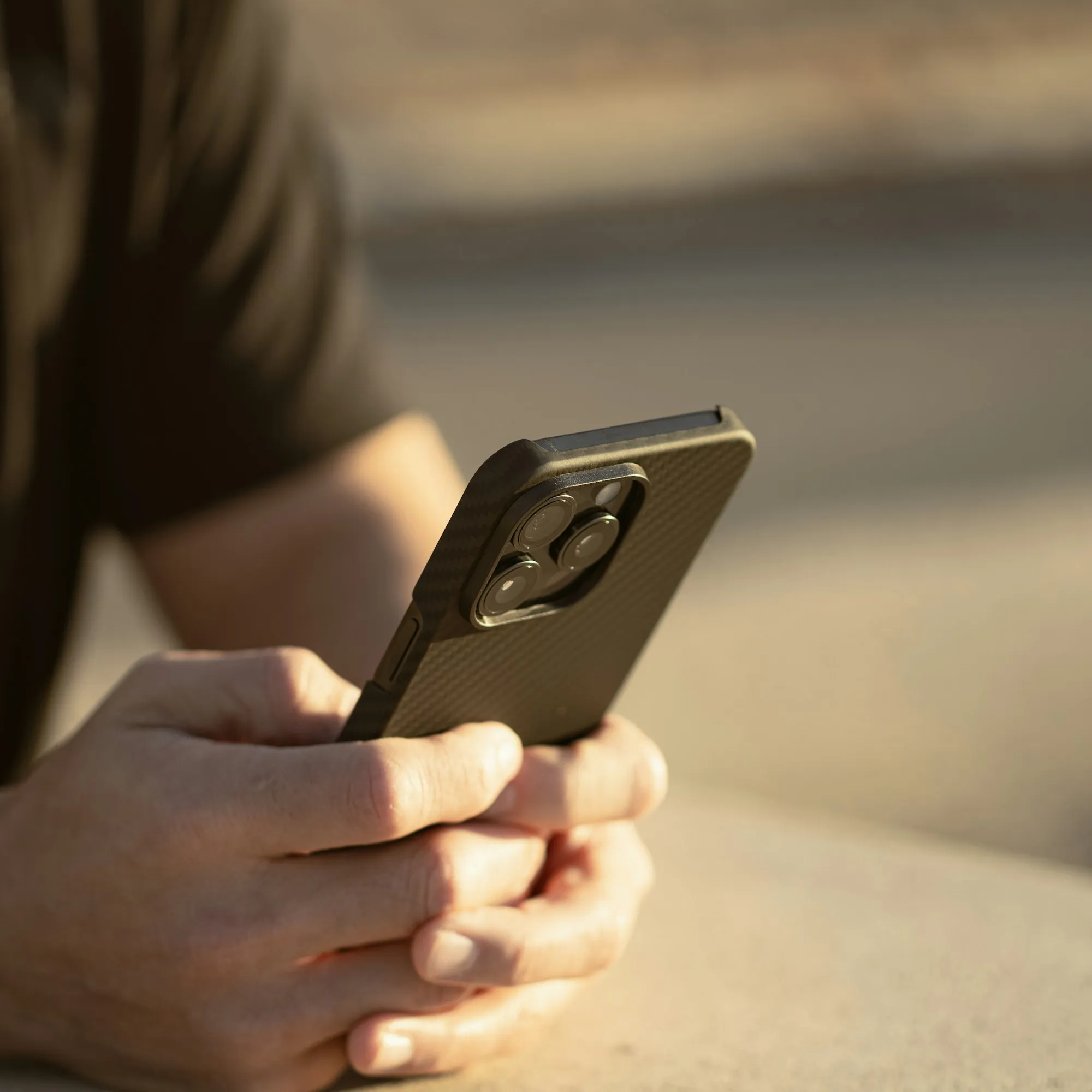Close-up of a hand holding a smartphone